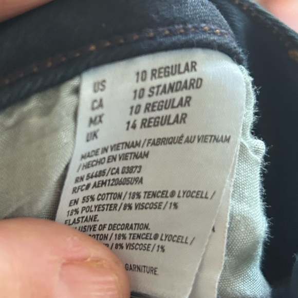 American Eagle Outfitters Dark Blue Super stretch jeggings- size 10- 31/32” - Picture 8 of 10